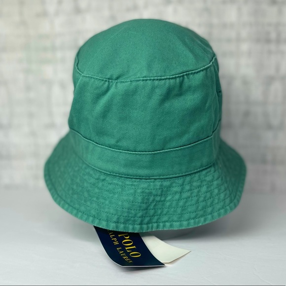 NWT Polo Ralph Lauren Bucket Hat Size Large/XL Green w/blue pony - Picture 3 of 4